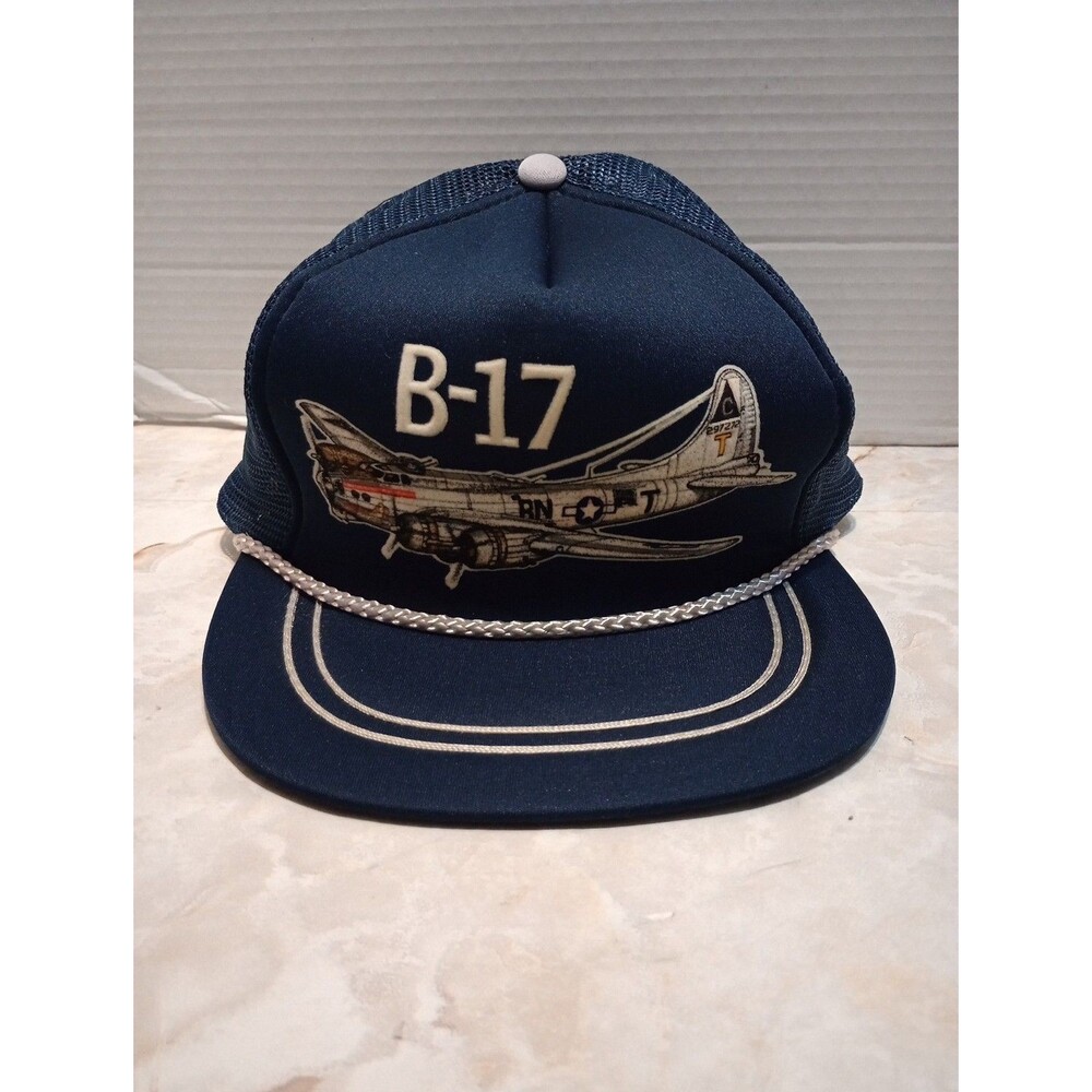 B-17 Snapback Hat Vintage Made In Taiwan ROC Navy Aviation WWII Trucker